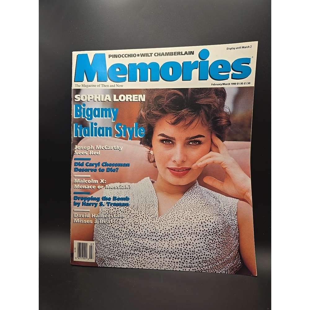 Memories Mag Sophia Loren‎ Joseph McCarthy February/March 1990